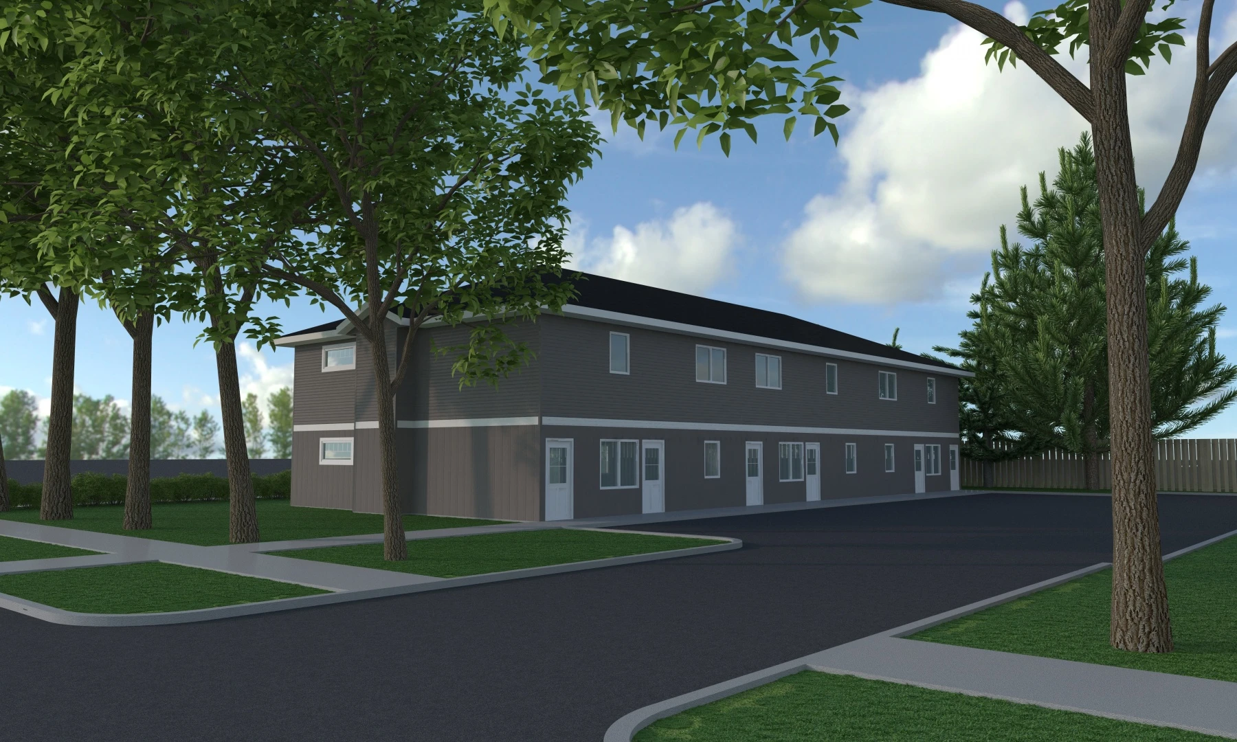 Rear View of 1219 Mountain 6-Plex